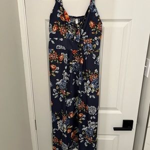 Xhilaration Blue Midi Floral Dress